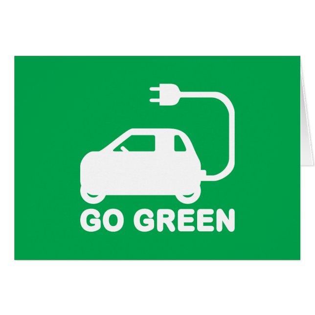 Go Green ~ Drive Electric Cars (Anverso (Horizontal))