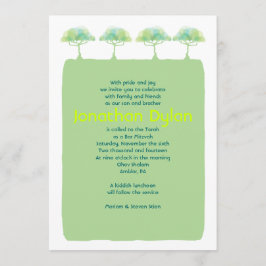 GO GREEN EARTH Bar Bat Mitzvah Invitación