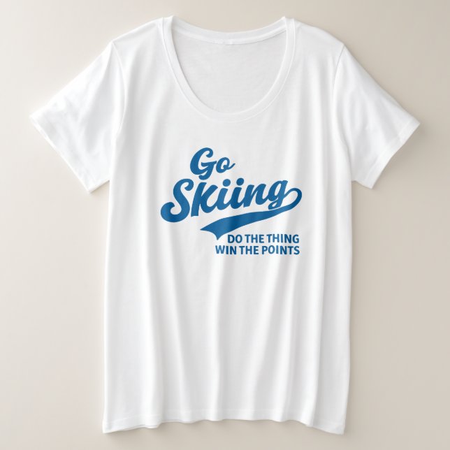 Go Skiing – Minimal Winter Sports Typography Desig (Anverso del diseño)