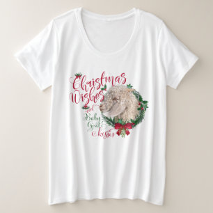GOAT Navidades Desean Besar de Cabra Bebé Angora