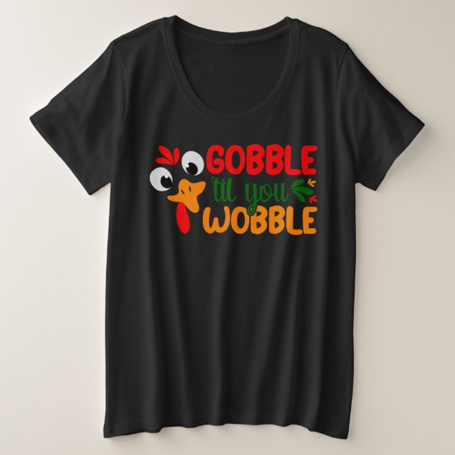 Gobble activo hasta que tambaleas, Acción de Graci (Anverso del diseño)
