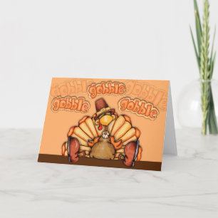 Gobble Gobble - Tarjeta de saludo