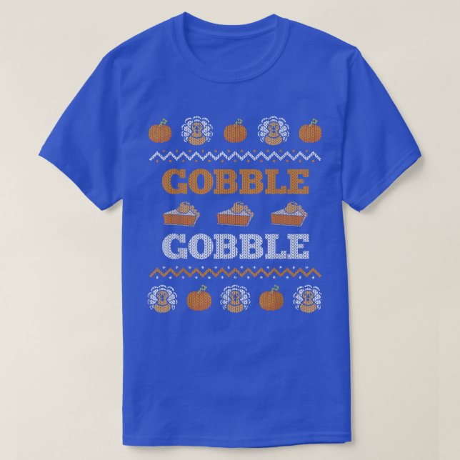 Gobble Turkey Meal Ugly Christmas Sweater Funny Th (Diseño del anverso)