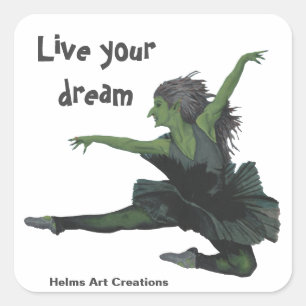 Goblin Chica Ballet Bailando Fantasías Pegatinas d