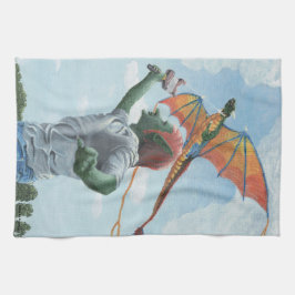 Goblin Flying Dragon Kite Fantasy Kitchen Toalla