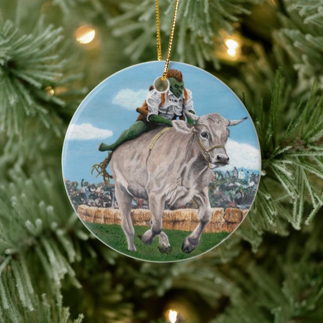 Goblin Rider Ox Carreras Fantasía Ornamento cerámi