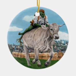 Goblin Rider Ox Carreras Fantasía Ornamento cerámi