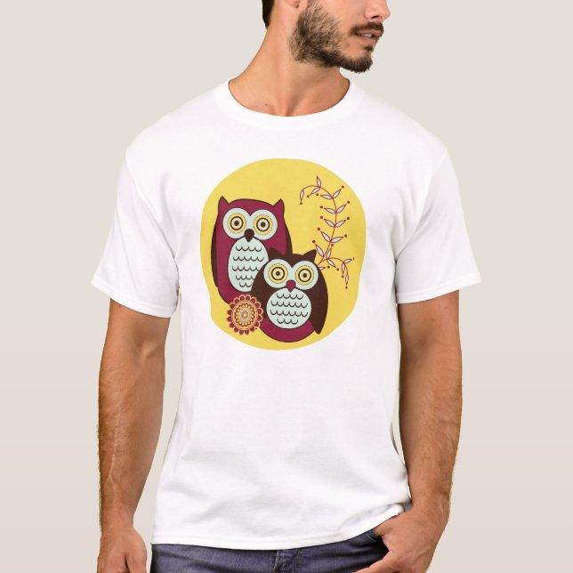 Goce de la camiseta del círculo de los búhos de la (Anverso)
