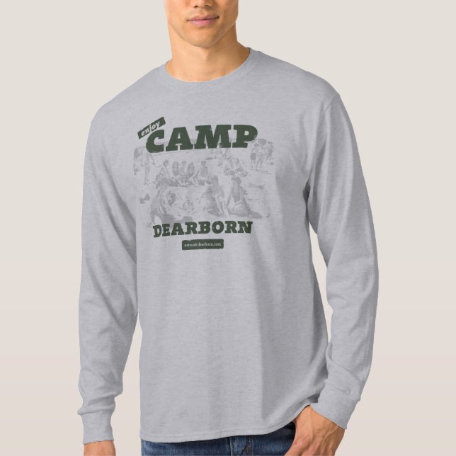 Goce de la camiseta para hombre de Dearborn LS del (Anverso)