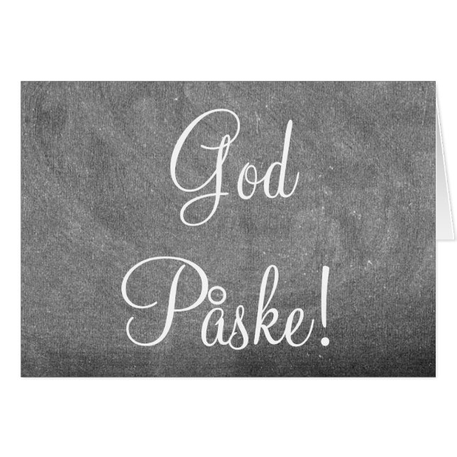 God Påske Noruega Dinamarca Happy Easter Chalkboar (Anverso (Horizontal))