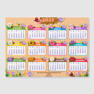 God’s Creation Flowers 2027 Christian Calendar