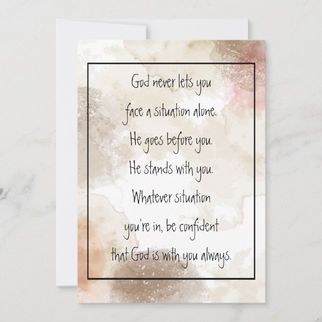 God With You Always Never Alone Inspirational   (Anverso)