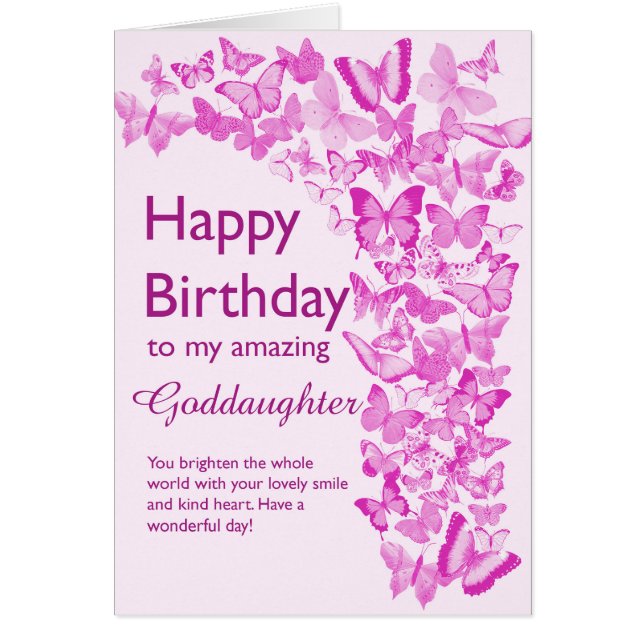 Goddaughter Birthday Butterflies (Frente)