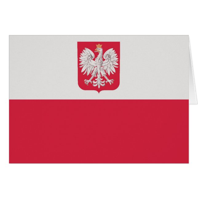 Godłem de Flaga Polski z - bandera de Polonia (Anverso (Horizontal))
