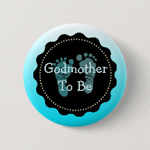 Godmotherr a ser botón azul de Baby Shower del