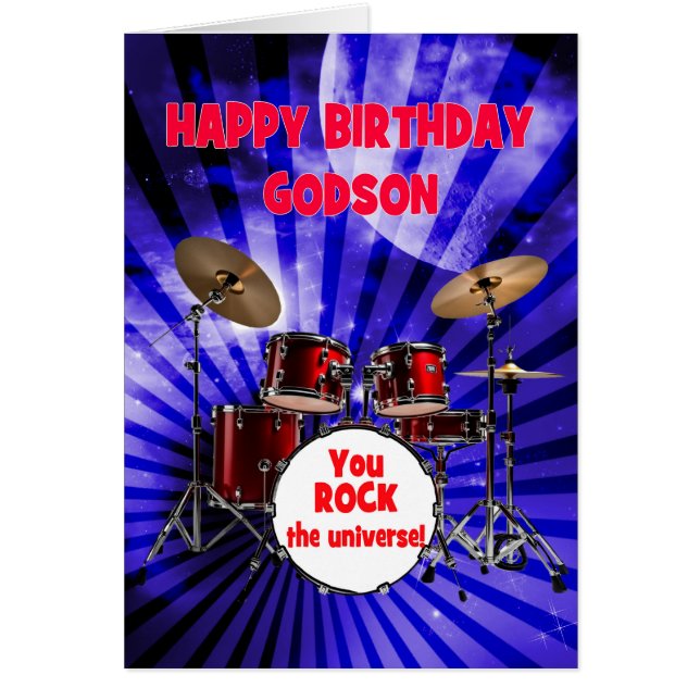 Godson Birthday You Rock Drums (Frente)