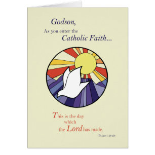 Godson RCIA Católico Dove Sun Circle, Rite de Chri