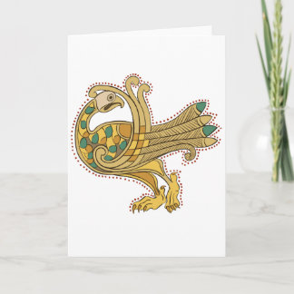 Goen Peacock medieval celta, tarjeta de saludo