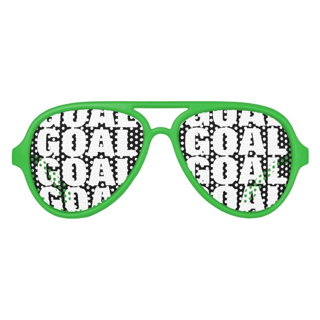 ¡Gol! Famoso hincha de fútbol hincha fiestas gafas (Anverso)