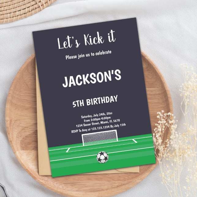 ¡Gol! Invitación al cumpleaños del fútbol (Goal Soccer Birthday Invitations)