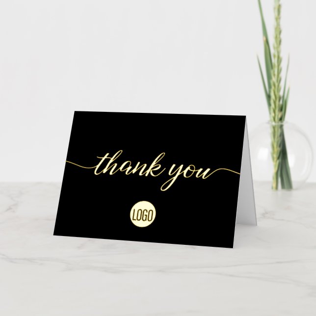 Gold Black Business Elegant Gracias (Anverso)