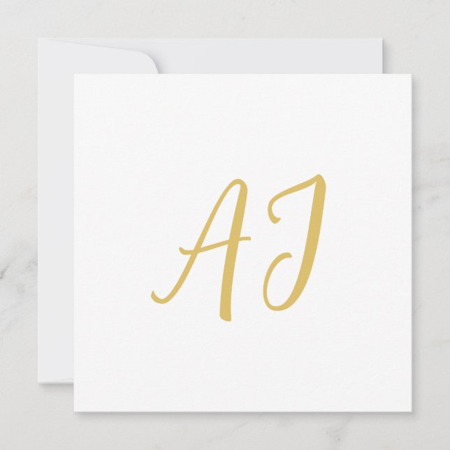 Gold Color Monogram Professional Classical Initial (Anverso)