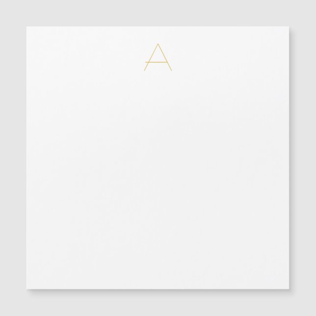 Gold Color Monogram Professional Magnetic Card (Anverso)
