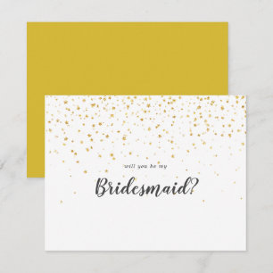 Gold Confetti Serás Mi Tarjeta De Nota Para La Nod