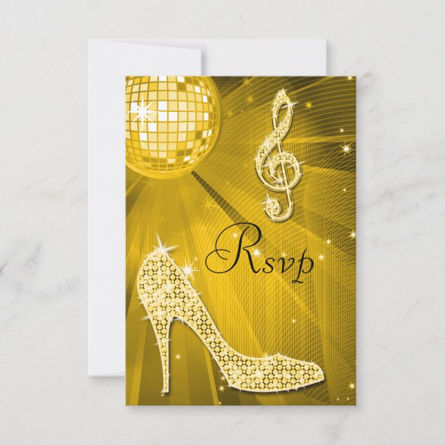 Gold Disco Ball Sparkle Heels RSVP (Anverso)