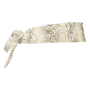 Gold Floral Paisley Pattern