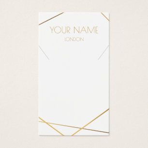 Gold geometric necklace or bracelet display card