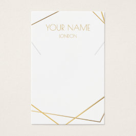 Gold geometric necklace or bracelet display card