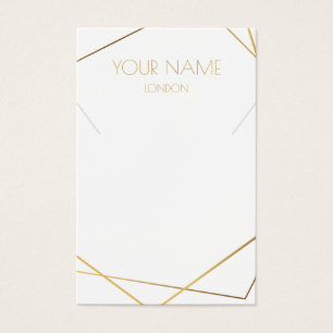 Gold geometric necklace or bracelet display card
