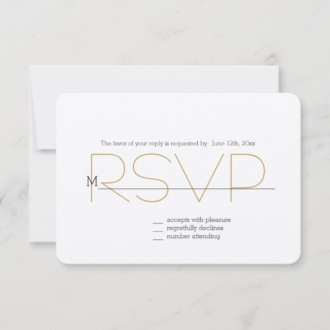 Gold Glitz RSVP (Anverso)