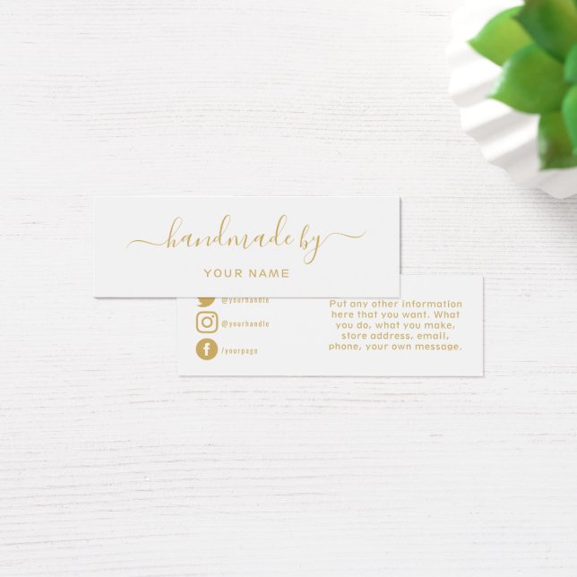 Gold Handmade by, red social insertar tarjeta (Escritorio)