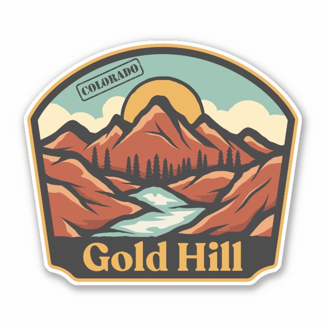 Gold Hill, Colorado Pegatina (Anverso)