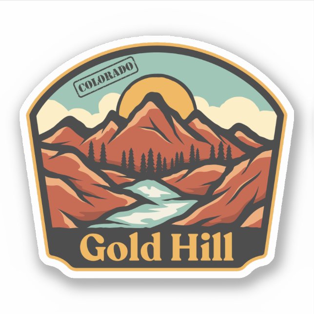 Gold Hill, Pegatina de Colorado (Anverso)