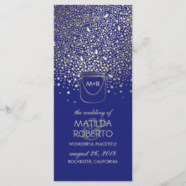 Gold Mason Jar luce programa de matrimonio ruso