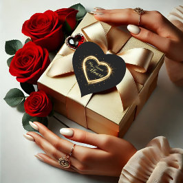 Gold My Sweet Heart Black Valentine Pegatina