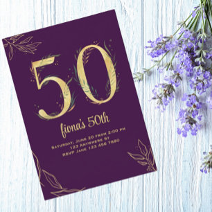 Gold Purple 50 y las fabulosas invitaciones de cum