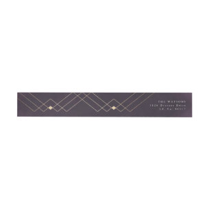 Gold Purple Elegance Diamond Geo Deco Boda