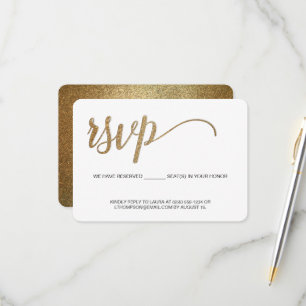 Gold Script RSVP sin correo Asiento reservado