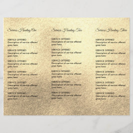 Gold Spa, Masaje, Menú de Peluquería y Precios