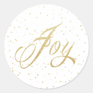 Gold Sparkles Joy Navidades Pegatinas de vacacione