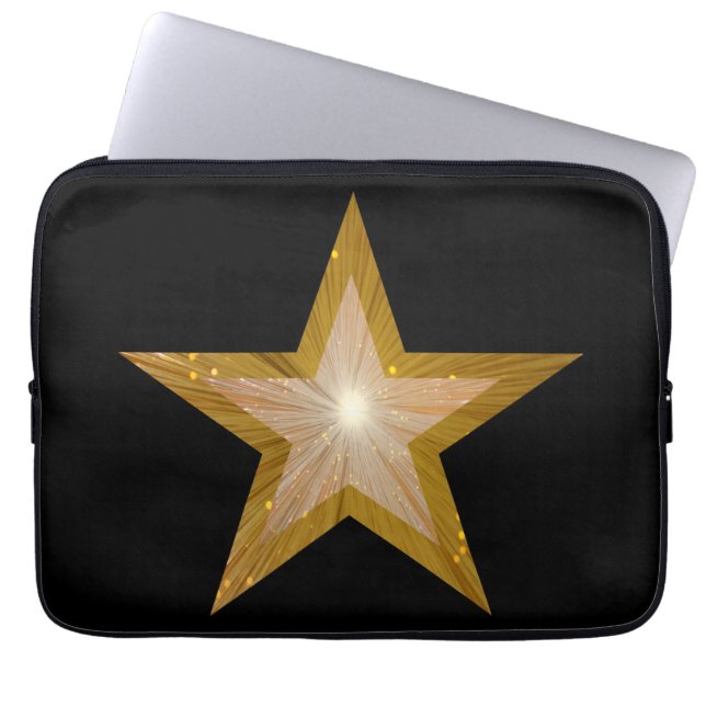 "Gold" Star neoprene funda para portátil de 13" ne (Frente)