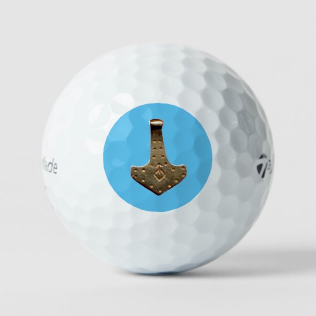 Gold Thor Hammer azul Taylor Hizo bolas de golf 12 (Anverso)
