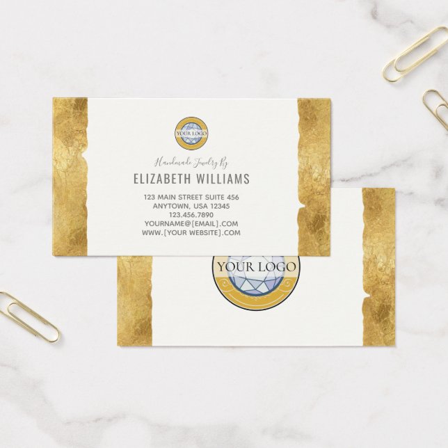 Gold White Añadir sus tarjetas profesionales con l (Oficina)