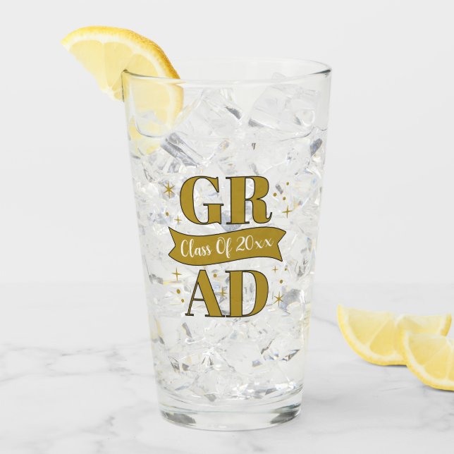 Gold & White Graduation Party (Anverso (hielo))