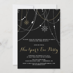 GOLD WHITE ILUMINA LA INVITACIÓN DEL EVE PARTY DE