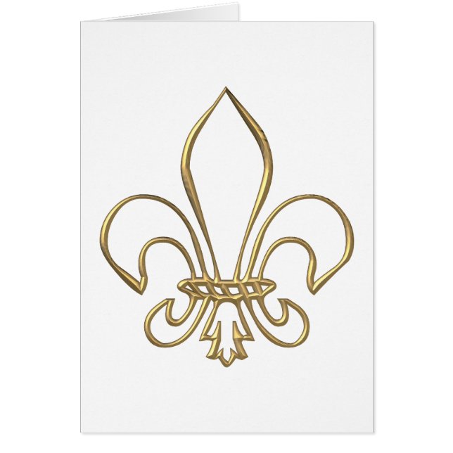 Golden "3-D" Fleur-de-lis (Frente)